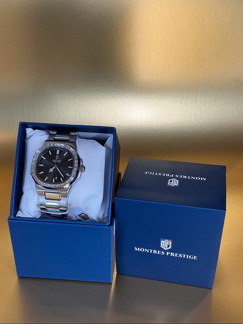 Invicta Men’s Silver Stainless Steel Watch with Black Dial - MPW-0328